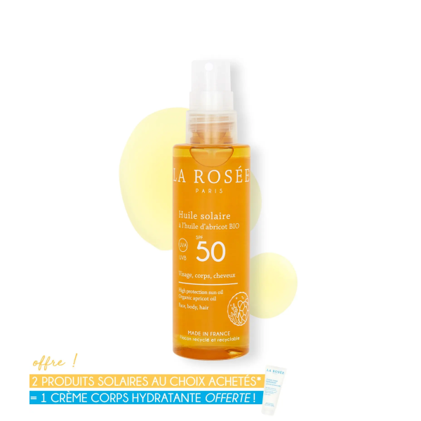 Huile Solaire SPF50 La Rosée 150ml