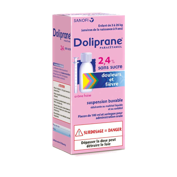 DOLIPRANE 2,4% S/SUC BUV 100ML