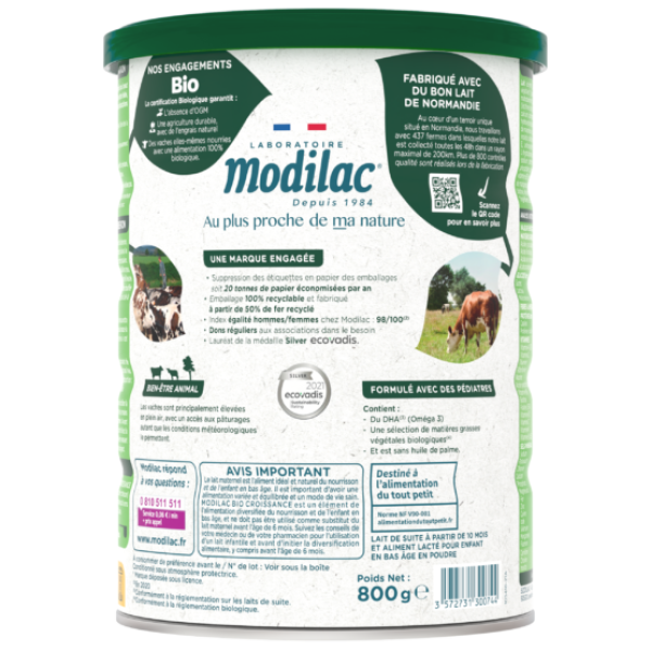 Modilac Bio 3 Croissance 800g