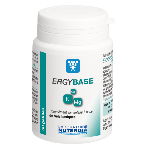 Ergybase Minéraux et Vitamines Sels basiques Zinc Nutergia - 60 gélules