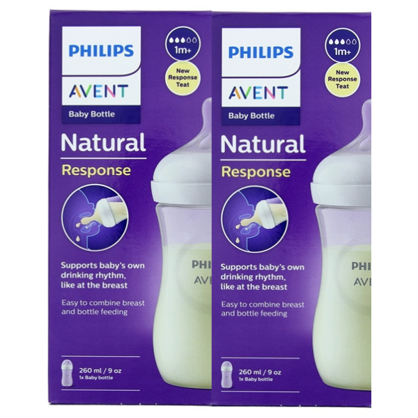 Biberons x2 Natural Response Avent 1m+ débit 3