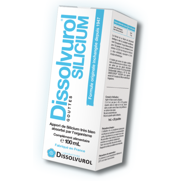 Dissolvurol silicium Gouttes Souplesse Peau 100 mL