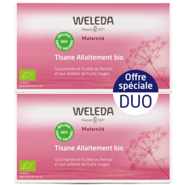 Tisane allaitement arôme fruits rouges Weleda maternité bio x2