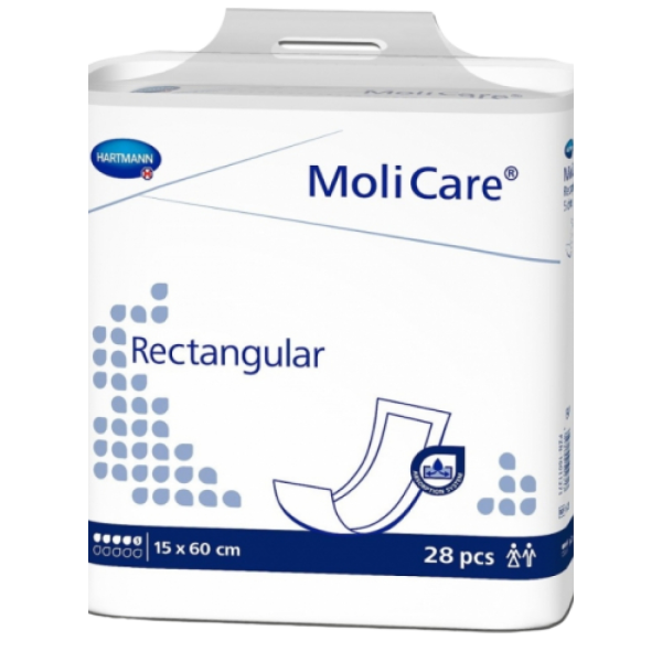 Molicare Rectangular Pads 15x60 cm 5 Gouttes (x28) Hartmann