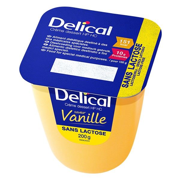 Crème dessert Delical sans lactose 4x200g