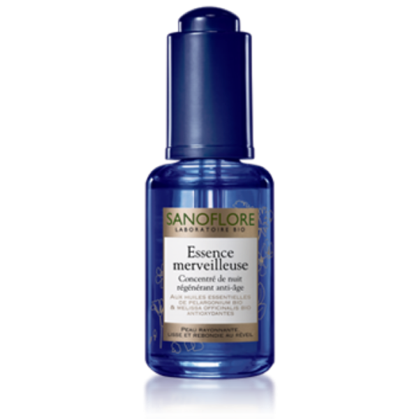 Essence merveilleuse Concentré de nuit régénérant anti-âge Sanoflore - 30 mL