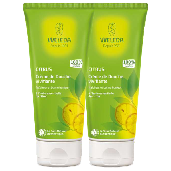 Crème de douche Vivifiante au Citrus Weleda - 2 x 200mL