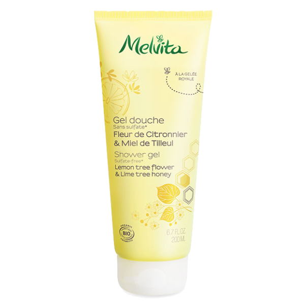 Gel Douche Fleur de Citronnier & Miel de Tilleul Bio Melvita - Tube de 200ml