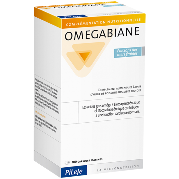 Complément Alimentaire Omegabiane Poissons des Mers Froides Pileje - 100 Capsules Marines