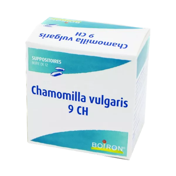 Suppositoires Poussée dentaire bébé Chamomilla Vulgaris 9 Ch Boiron