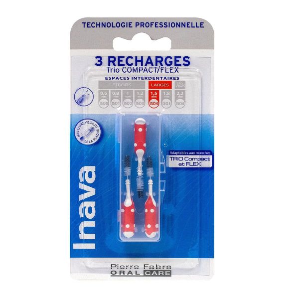 Inava Brossettes Rechar Rouge 3Tetes