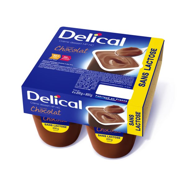 Crème dessert Delical sans lactose 4x200g