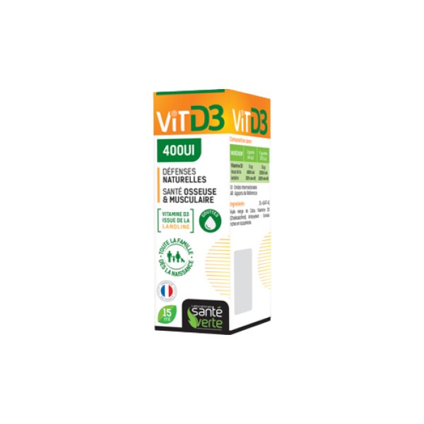 Vitamine D3 400UI Santé verte 15ml