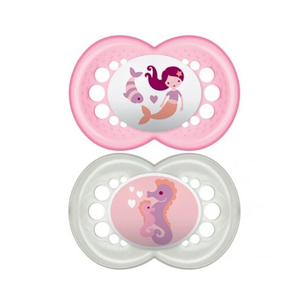 MAM Sucette 6+ mois Anatomique Lot de 2 Bébé Décor