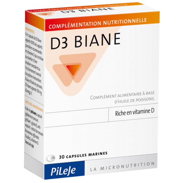 Complément Alimentaire D3 Biane Pileje - 30 Capsules Marines