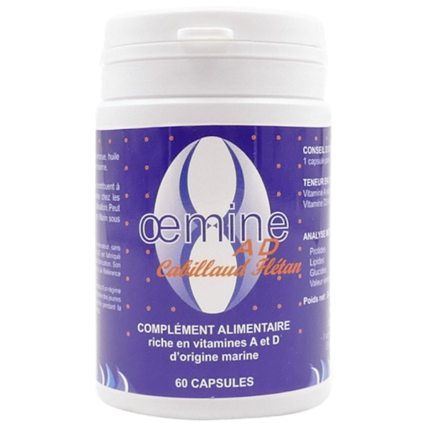 Complément Alimentaire AD Cabillaud Flétan Oemine -  60 Capsules