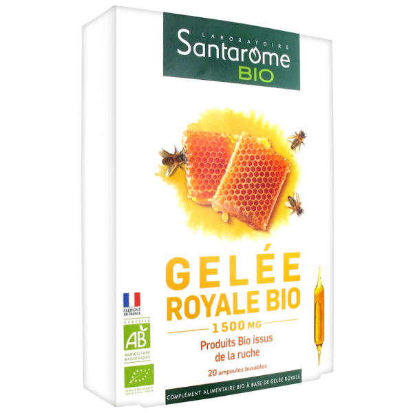 Gelée Royale Bio 1500MG Santarome Bio - 20 Ampoules