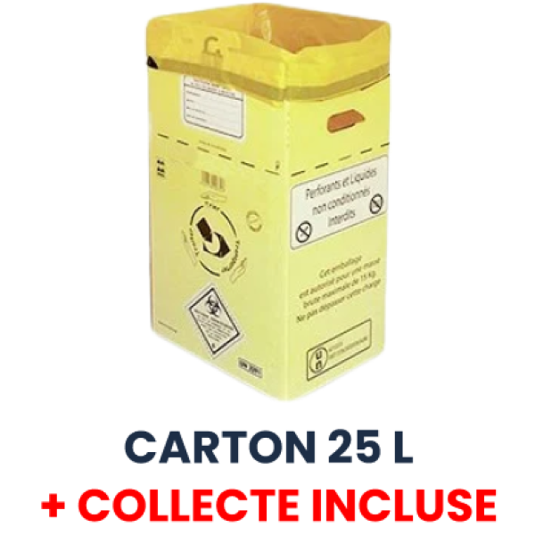 25 L Carton Collecteur DASRI - Collecte incluse