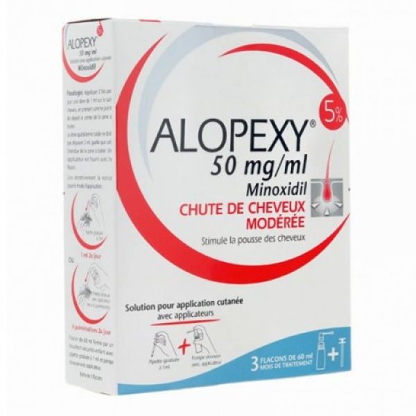 Alopexy 5 % Minoxidil chute de cheveux