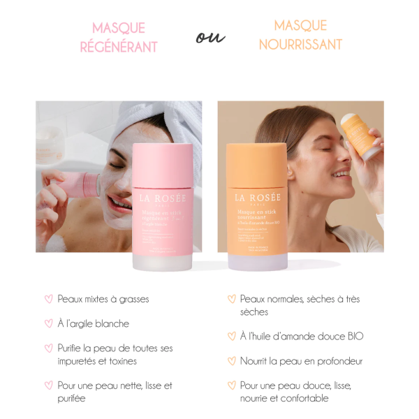 Masque en stick nourrissant La Rosée 50ml