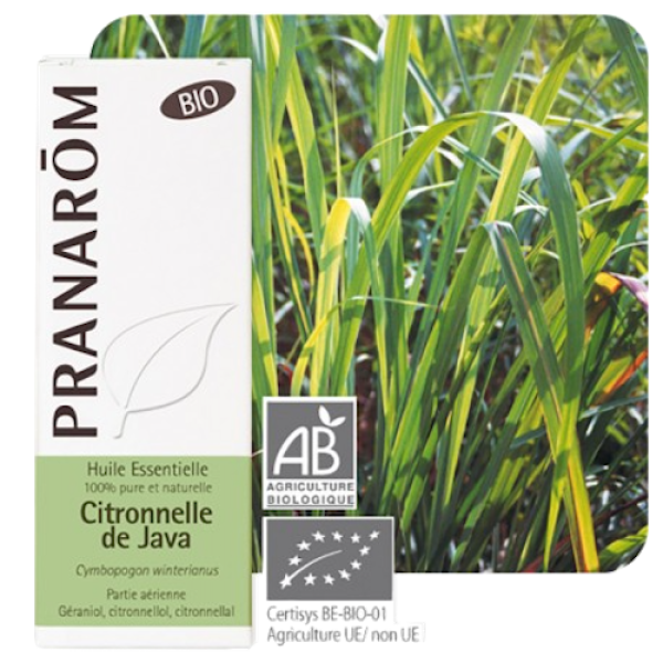 Huile Essentielle Bio Citronnelle de Java Pranarôm - 10ml