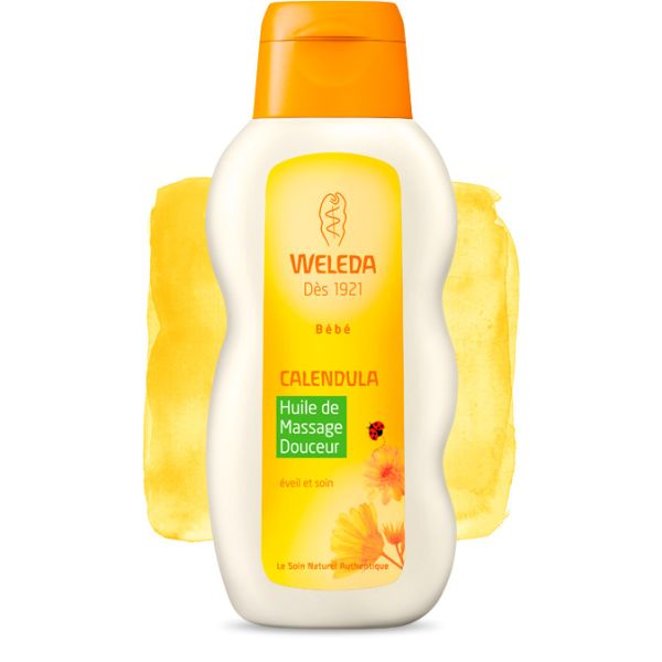 Huile de Massage Douceur au Calendula Bébé & Enfants Weleda - Flacon de 200ml