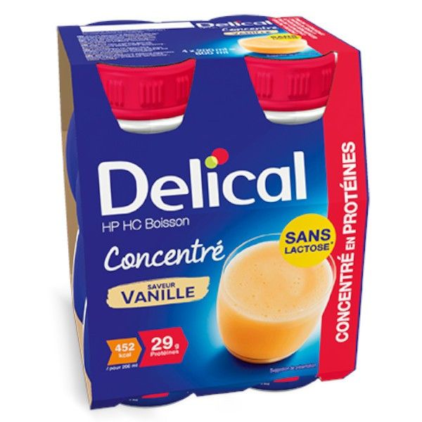 Boisson Concentrée en protéines sans lactose 4x200 ml Delical