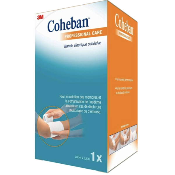 Coheban 10cmx3,5 m Bande de contention élastique