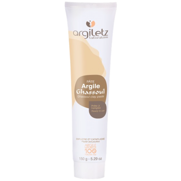 Pâte Argile Ghassoul 100% Naturelle Prête à l’Emploi Argiletz - Tube de 150g