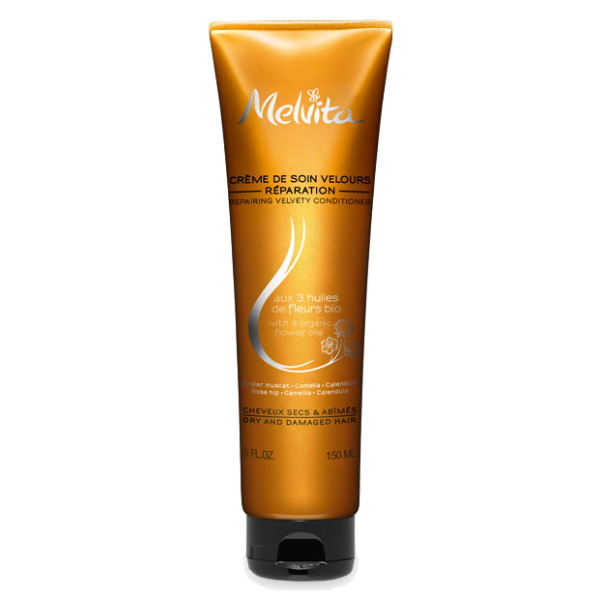 Crème de Soin Velours Réparation Cheveux Secs & Abîmés Melvita - Tube de 150ml