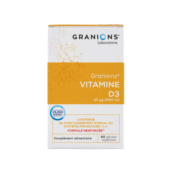 Vitamine D3 400UI Granions 60 gélules végétales